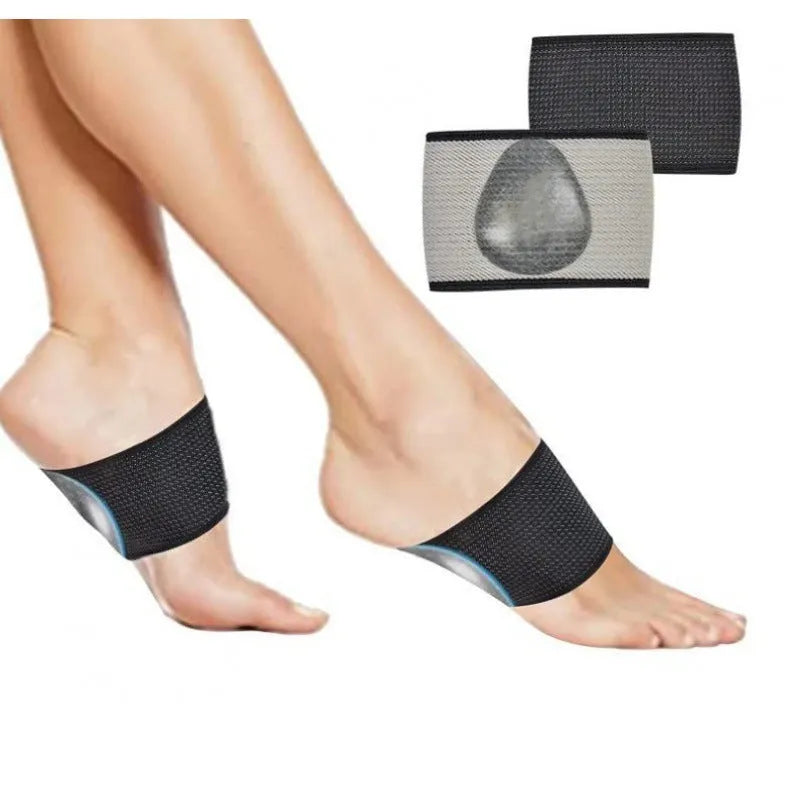 Flat foot support elastic bandage in heart style and ordinary style designs made from PU material