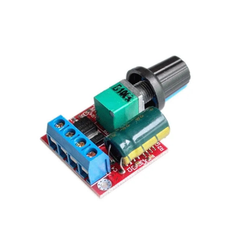 PWM DC motor speed controller with adjustment knob for 5V to 35V motors