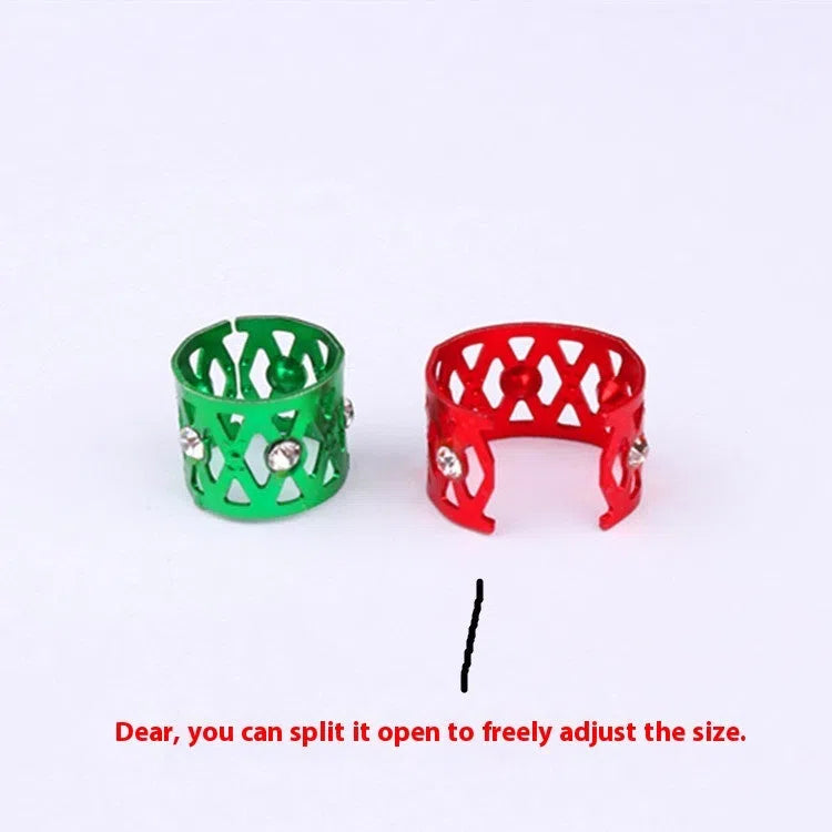 Hollow jeweled aluminum hair ring in seven colours for unisex wig decoration