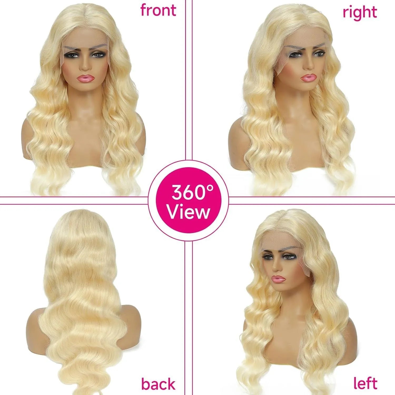 Women's front lace synthetic wig with medium long curly style in M1 539 613# colour.