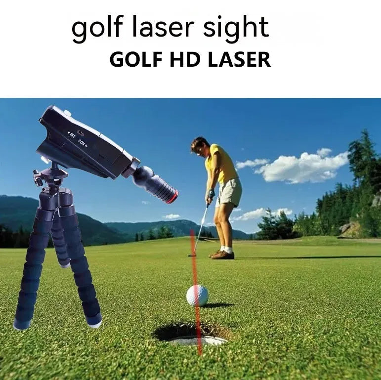 Golf putter laser aiming instrument for putting alignment training with laser sight options