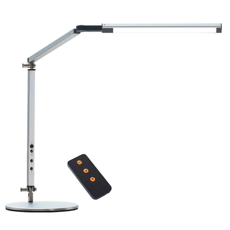Aluminium clip-on desk lamp with flexible gooseneck and LED light in dazzling black finish
