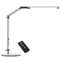 Aluminium clip-on desk lamp with flexible gooseneck and LED light in dazzling black finish