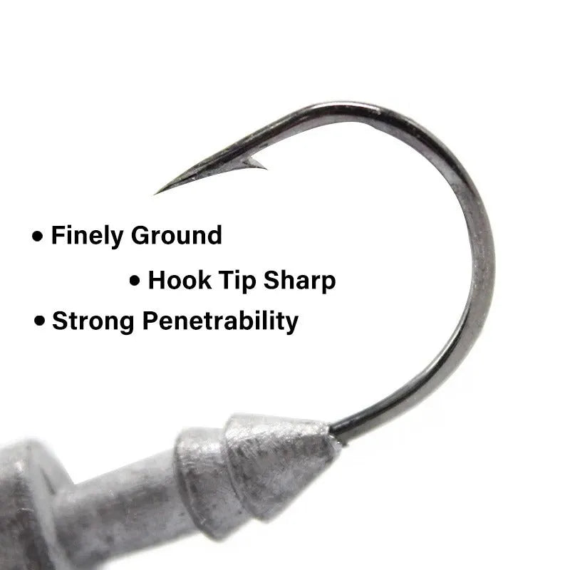 Simulation Yayu shaped lead head hook fishing jig in blue silver yellow 7 weight options