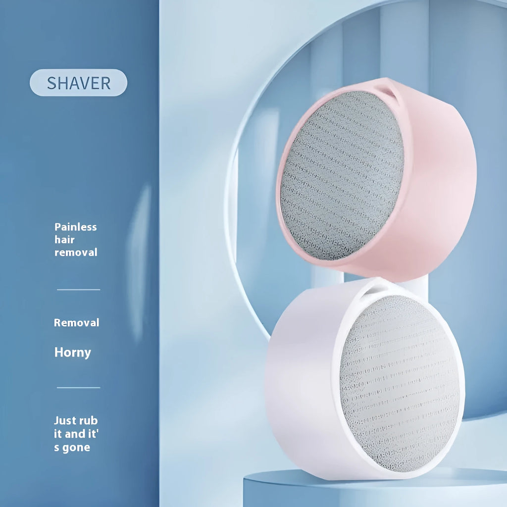 Nano Glass 2-in-1 epilator and foot grinder device in plastic housing