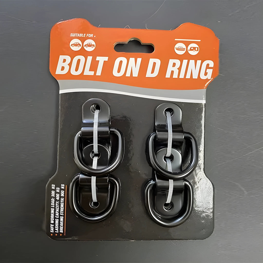 Galvanised black carbon steel pull ring floor hook for universal truck mounting.