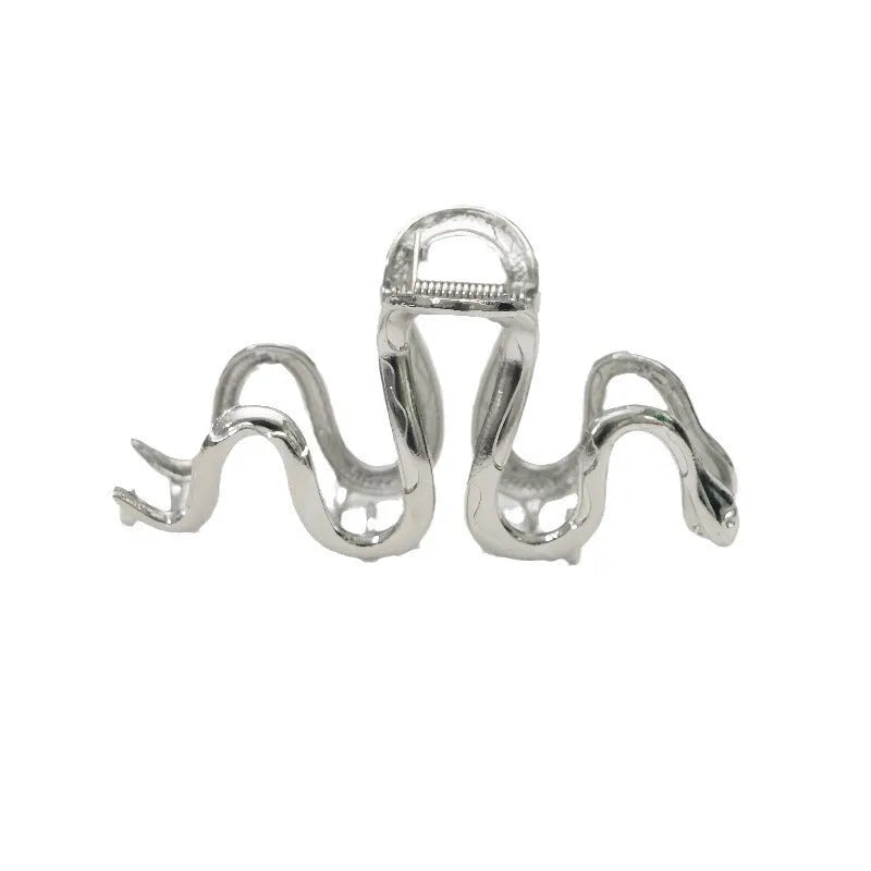 Slytherin serpentine metal hair barrette 10.5cm in silver with electroplated finish