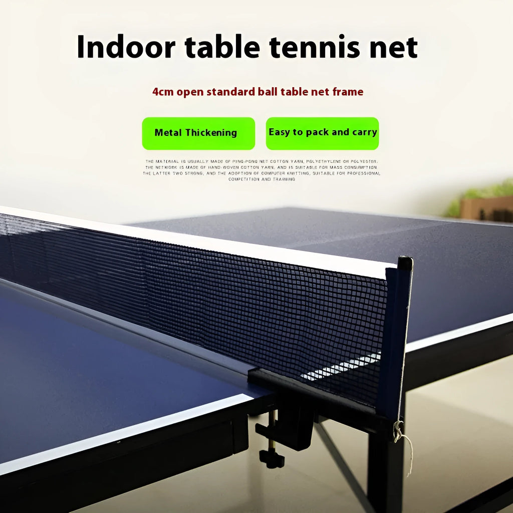 Table tennis ball post with thickened frame and universal clip for net attachment