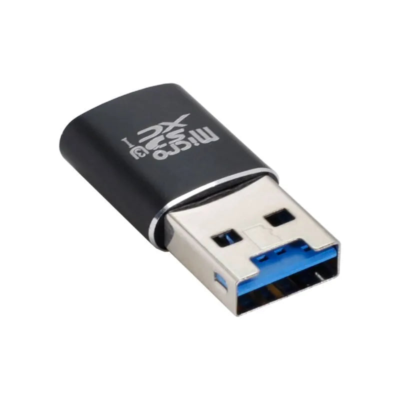 Black USB 3.0 memory card reader for micro SD and T-Flash cards, model CRMS001, ABS shell