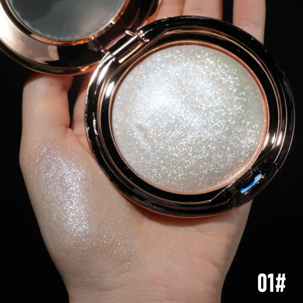 C-F019 Shining High Gloss UV gel polish top coat bottle in a shimmer shade with brush applicator.