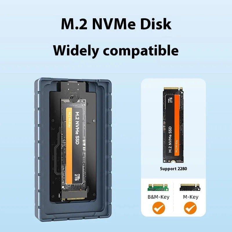 Aluminium USB4 hard disk enclosure for solid state drives, showing K1717 and K1719 with fan models.