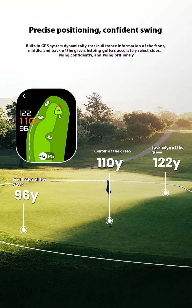 GenePro G1 GPS rangefinder in black with AMOLED touch screen and compact plastic body