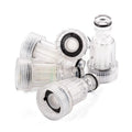 Transparent plastic inlet joint and filter for Karcher pressure washers with 3cm diameter connection