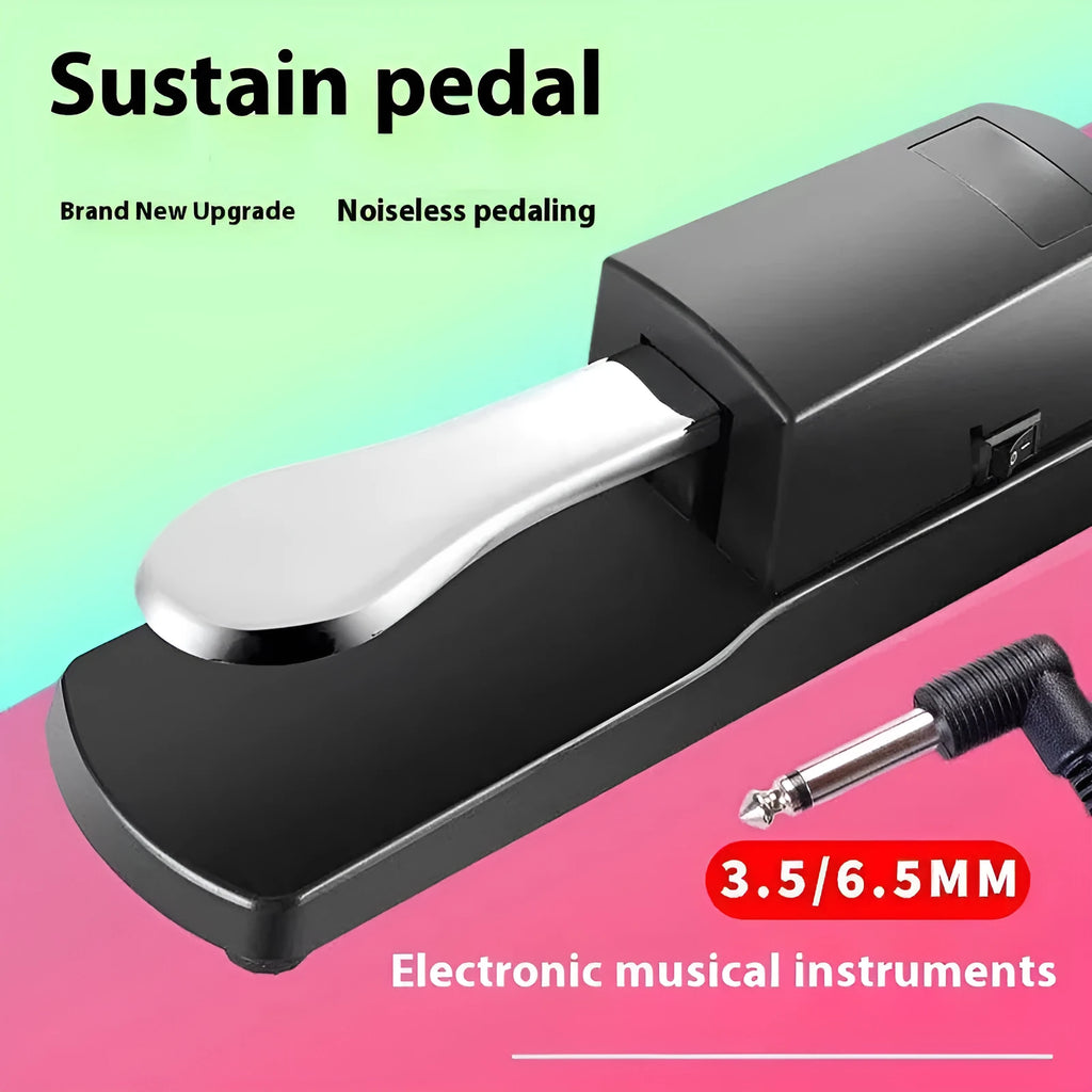 Single sustain pedal for electronic keyboard with ABS plastic construction