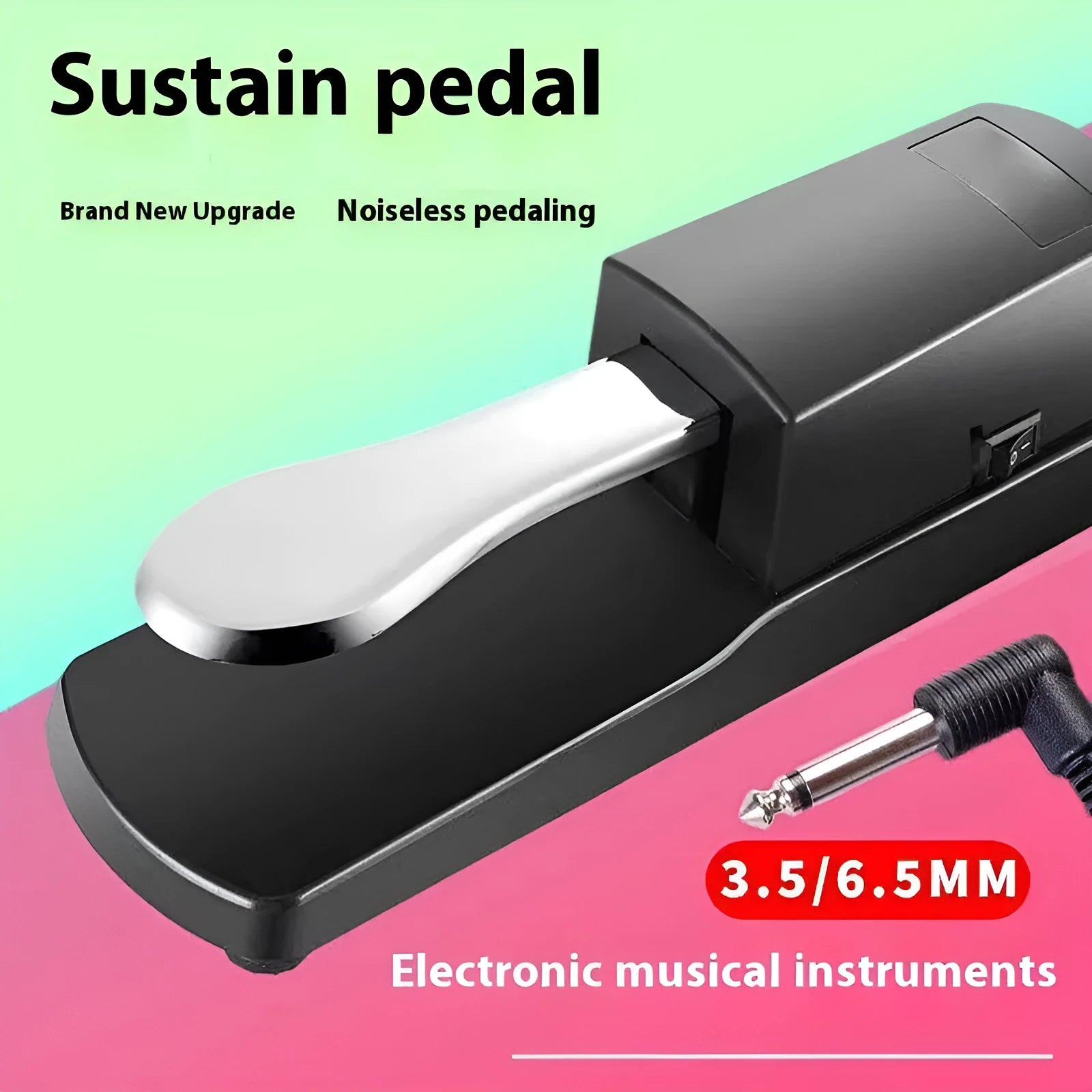 Single sustain pedal for electronic keyboard with ABS plastic construction