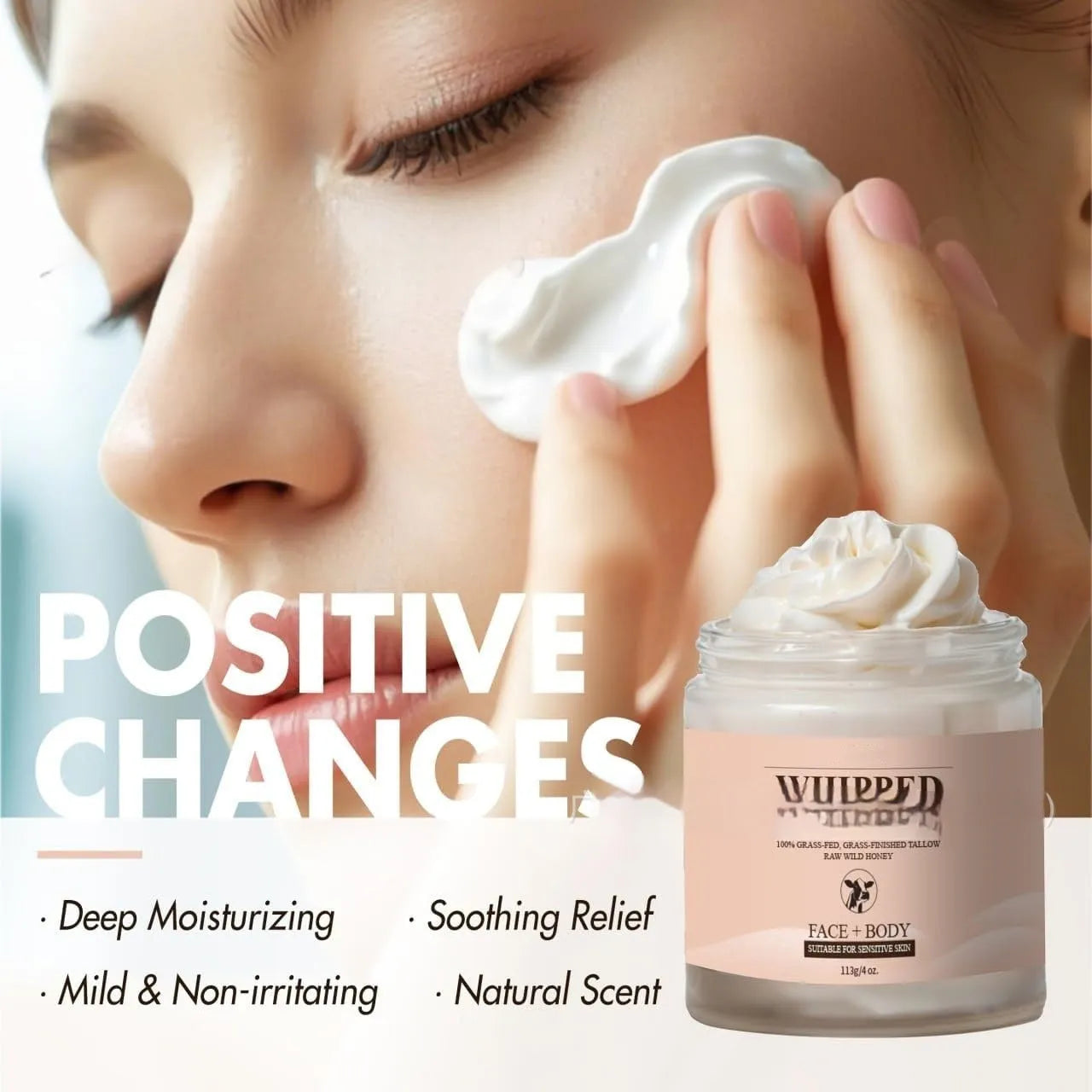 113g jar of butter cream facial moisturiser for universal skin types
