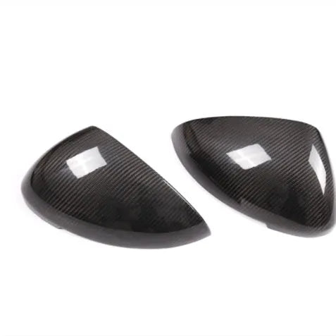 True carbon fibre rearview mirror cover for Porsche Macan in matte black
