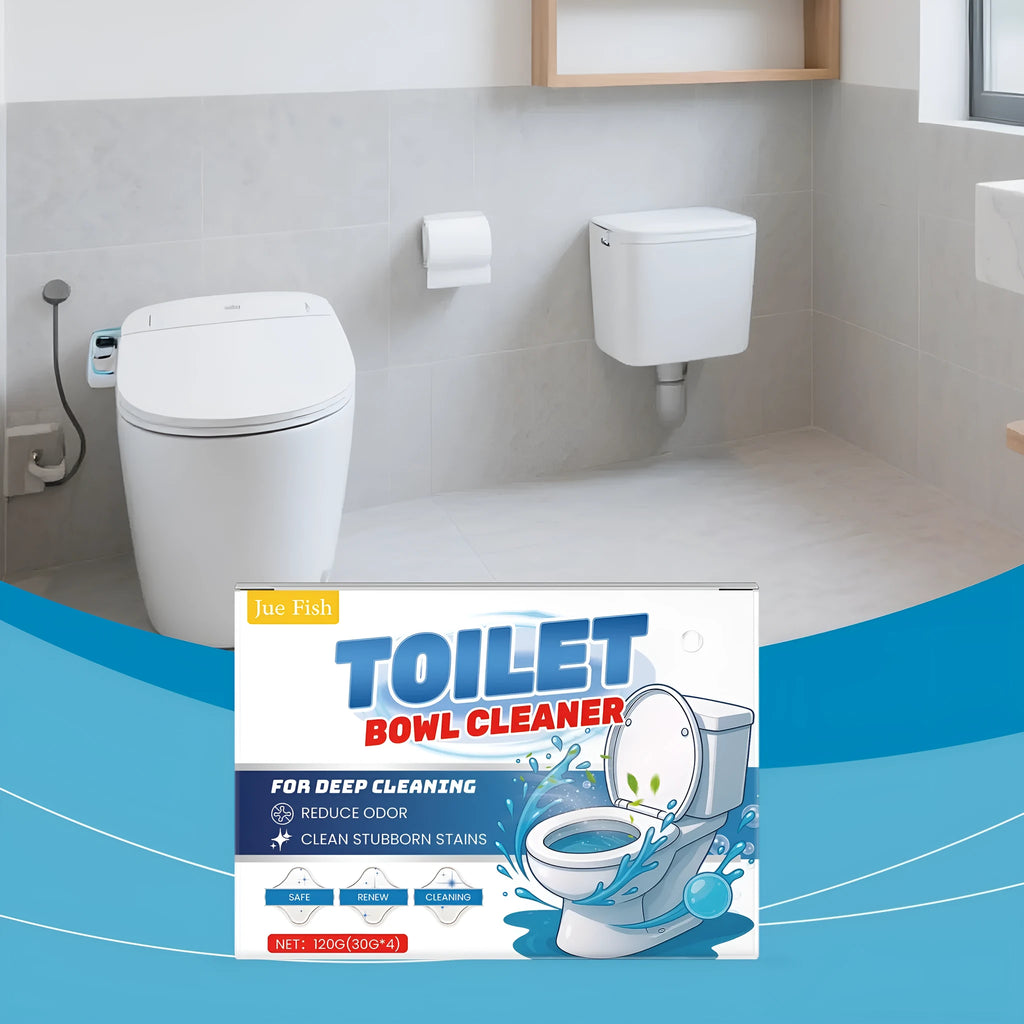Four sachets of citric acid toilet cleaning powder totalling 120g for limescale and stain removal