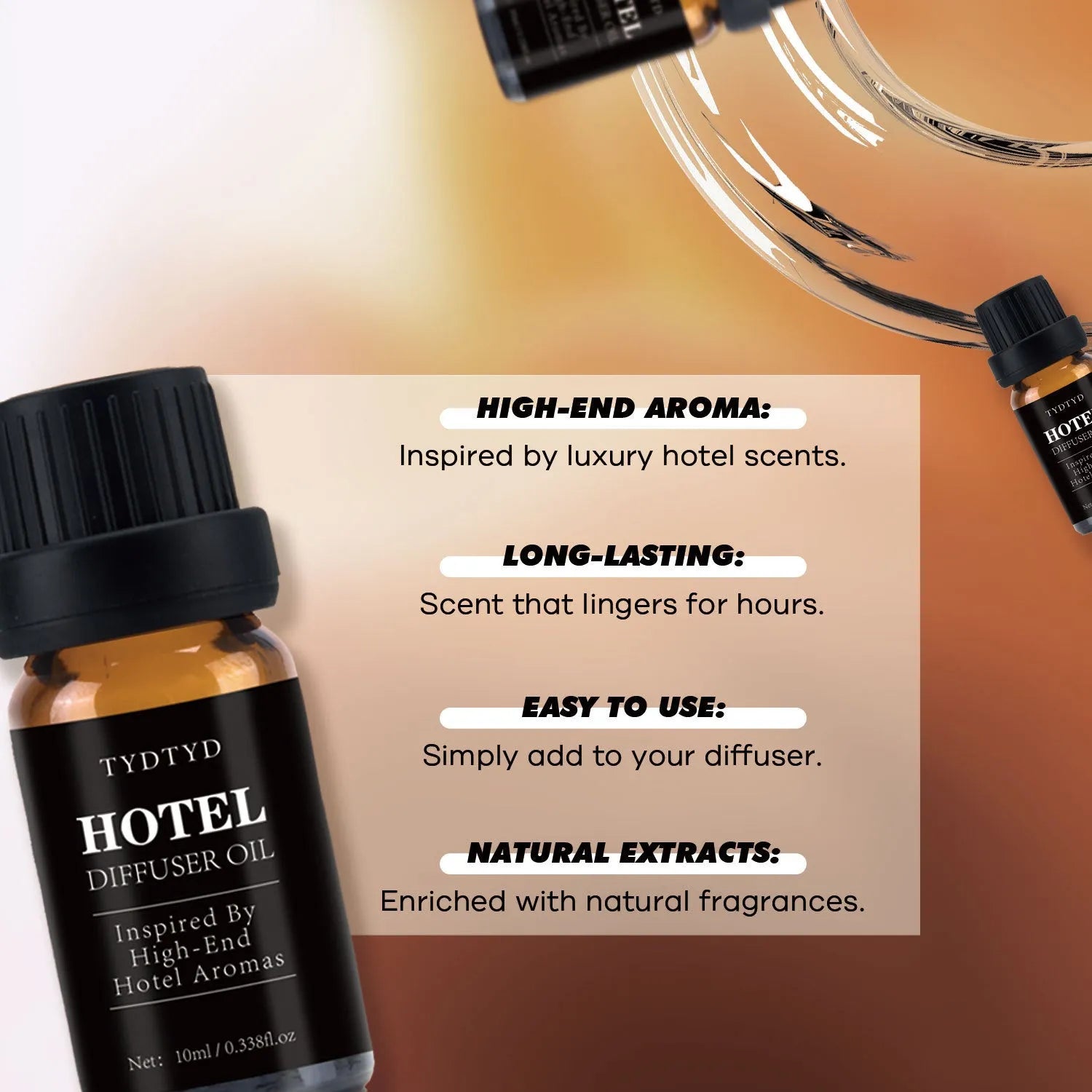 10ml natural plant fragrance essential oil in glass bottle