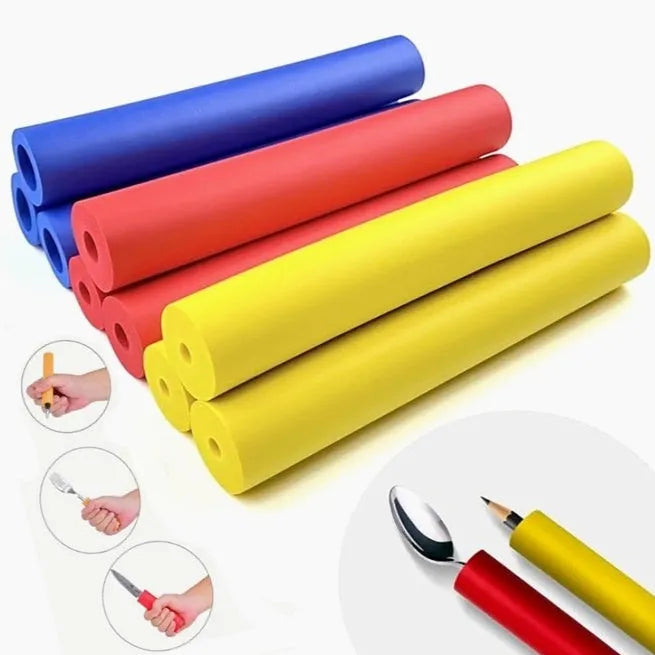 Rubber auxiliary grip hose for tableware and pen tools showing inner and outer diameters