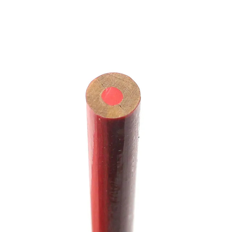 Red and blue two-colour round wooden carpenter's pencil