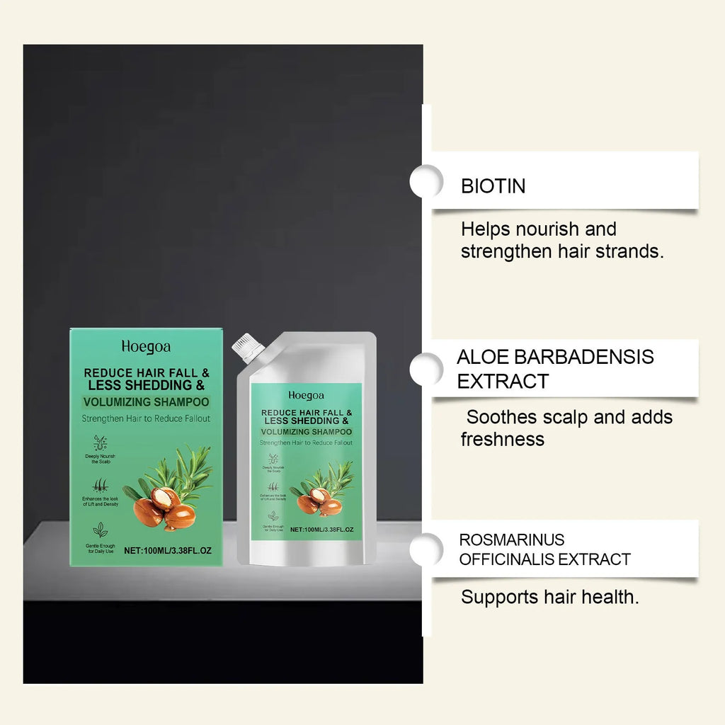 Abundant Nourishing Shampoo 100ml bottle with aloe vera and biotin for daily hair care