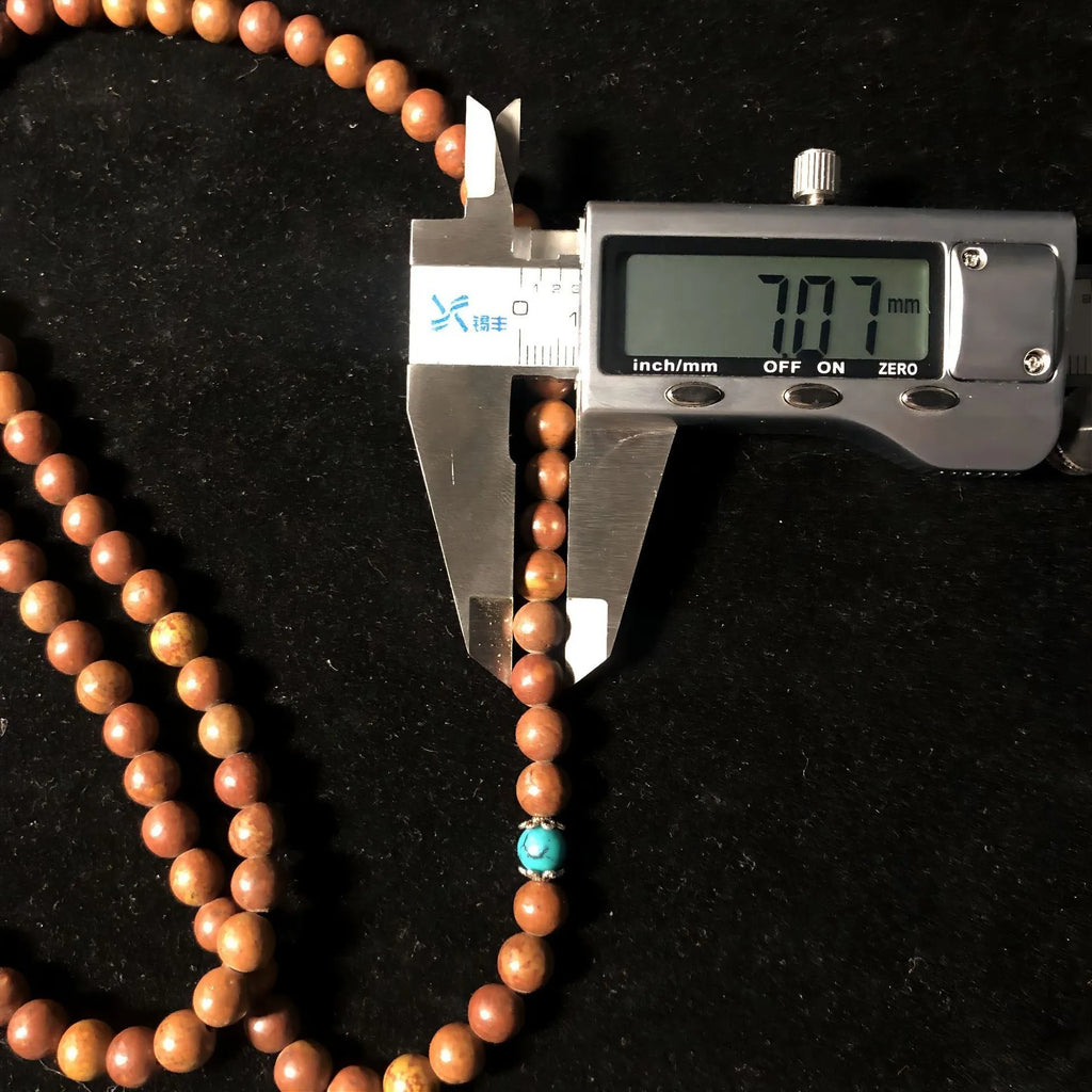 108 bead hand-polished lvzhu stone bracelet with 5-6mm beads, unisex geometric shape, handmade