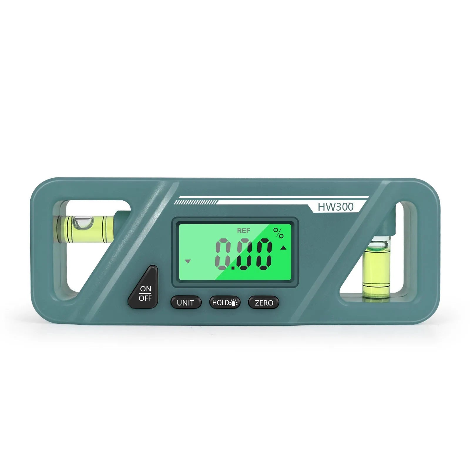 Black digital angle gauge inclinometer with magnetic base and LCD display showing an angle reading.