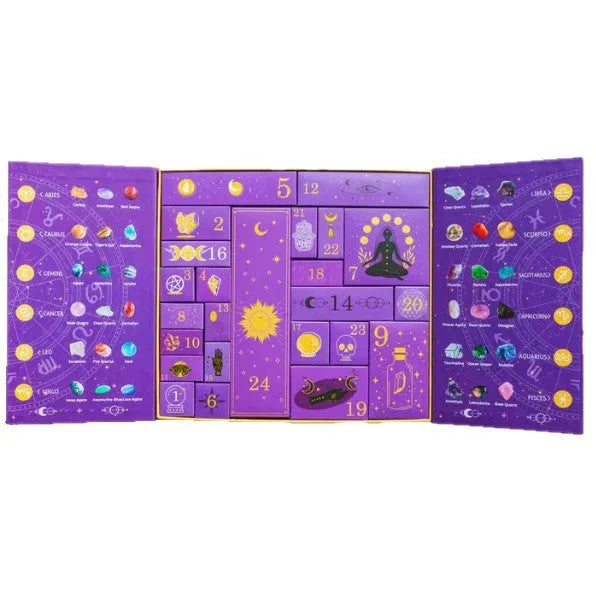 Halloween gift box with crystal countdown design, paper construction measuring 33.5cm × 30.5cm × 5cm