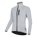 Silver waterproof polyester long sleeve windproof jacket shown flat