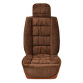Winter short plush car seat cushion in available colours showing all-inclusive design