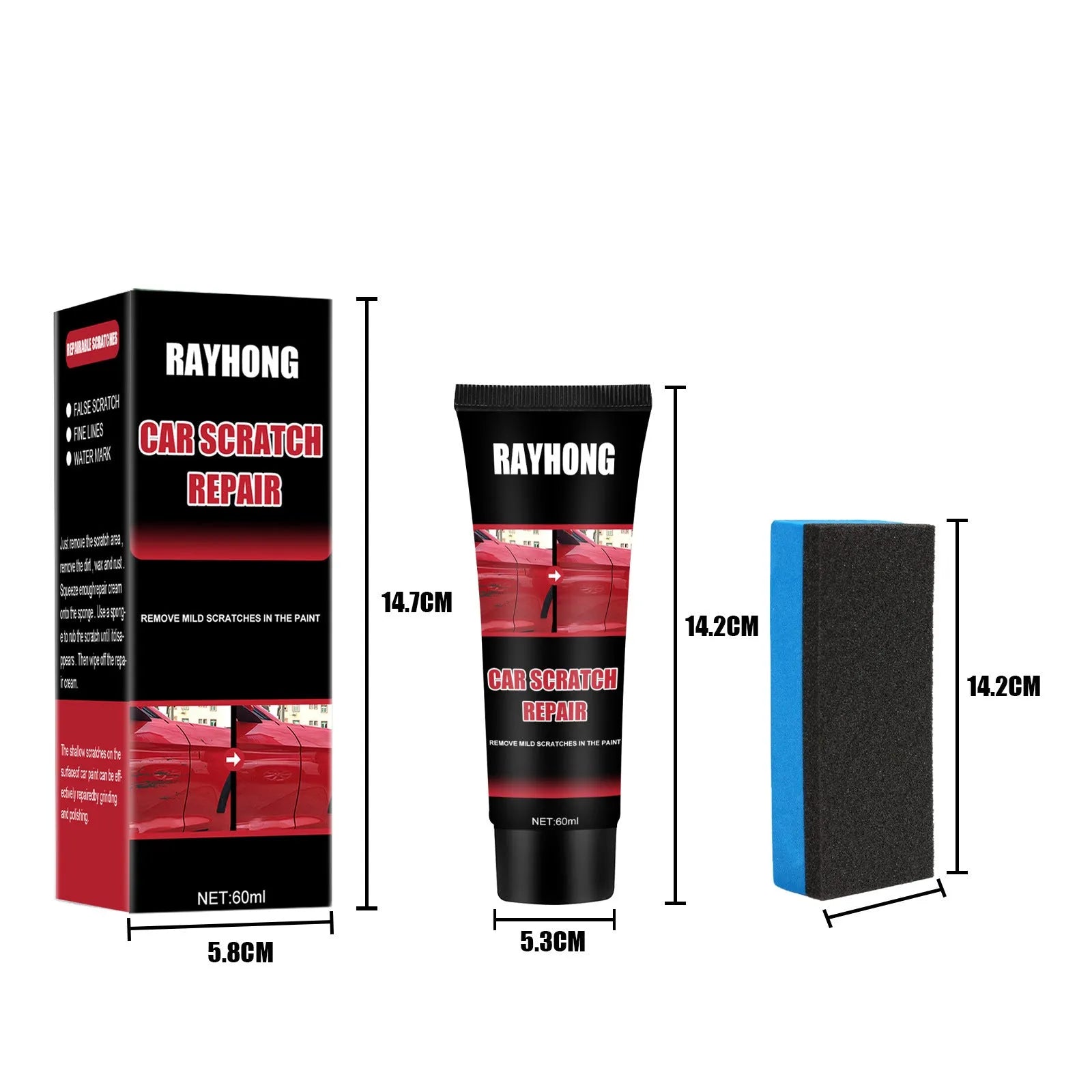 60ml car scratch repair wax bottle for paint surface maintenance and scratch polishing