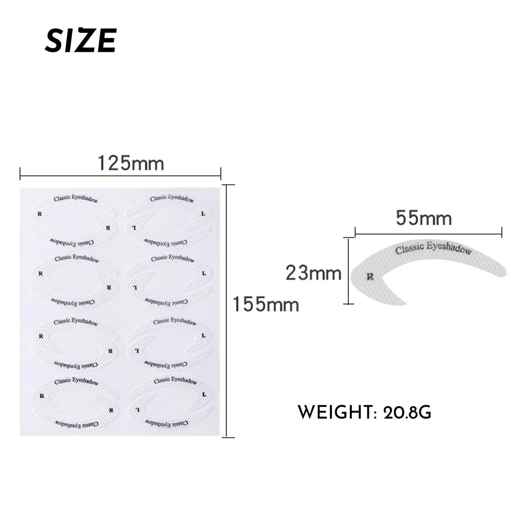 Set of four reusable flexible eyeliner sticker stencils for creating winged and cat-eye makeup looks