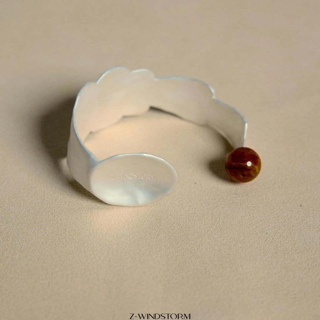 Alloy diamond shape electroplated ring and bracelet set on display