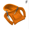 Blue cloth gear shift knob cover with sewn edges, shown next to a 13cm by 8cm size guide.