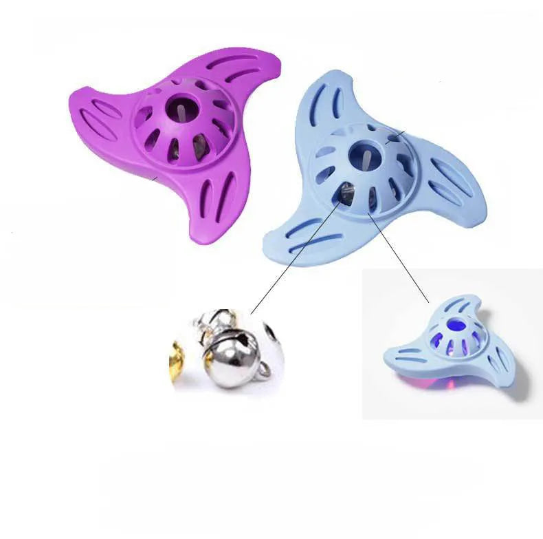 Blue bite-resistant boomerang dog chew toy with textured molar-cleaning edge for medium large breed dogs