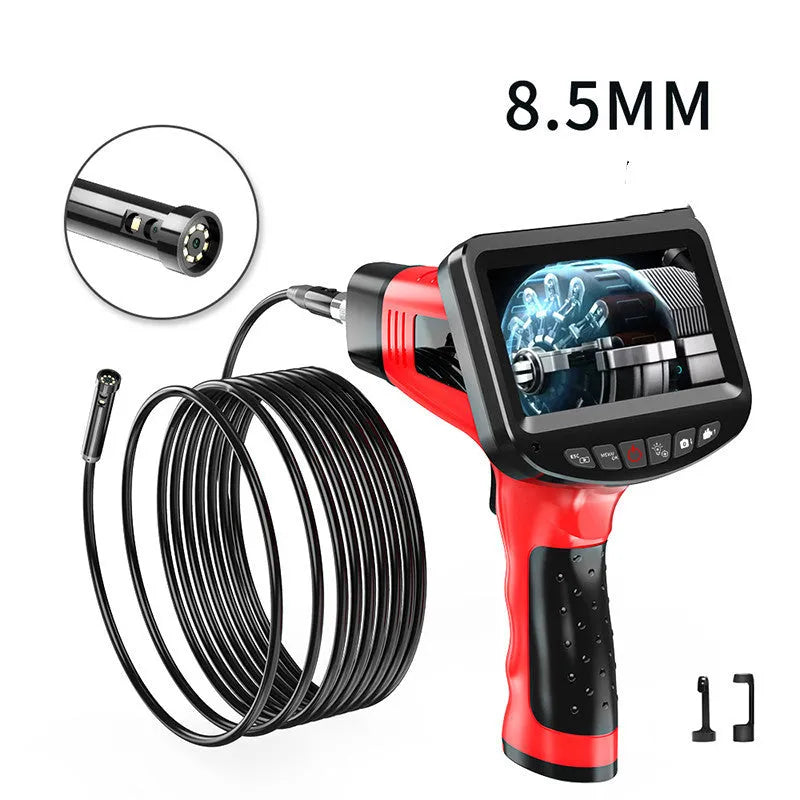 8.5mm diameter dual-lens endoscope camera with multiple wiring configuration options