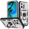 Magnetic iPhone case with sliding window bracket in two-tone colours for iPhone 12 and 13 models