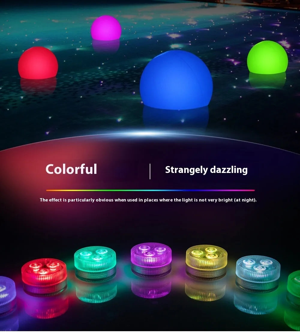 Remote control LED waterproof diving light for fish tank decoration with plastic housing