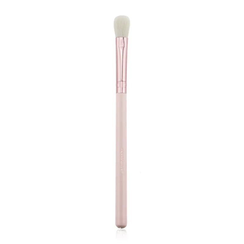 26 pink makeup brushes with wooden handles in storage bag for professional face makeup application