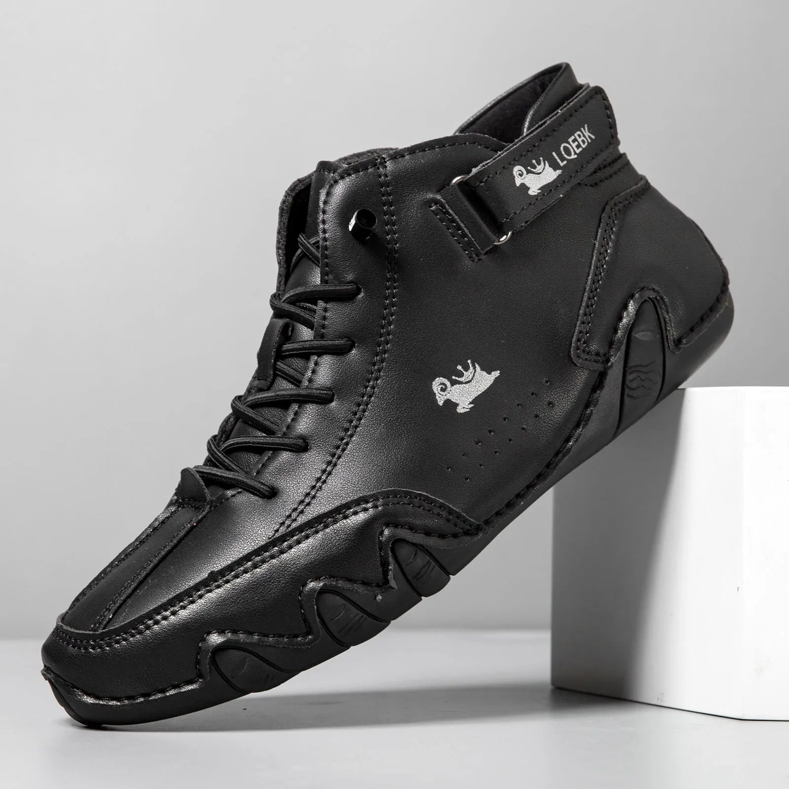 High-top Octopus Men's Casual Martin Boots in microfiber with rubber sole, flat heel, round toe, breathable non-slip warm, multiple colours