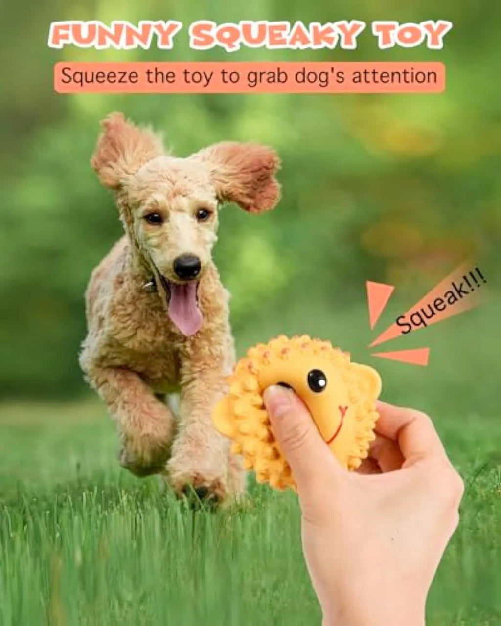 Set of four colourful animal-shaped latex dog toys with spiky surfaces for dental cleaning