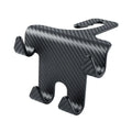 Black car multifunction hook bracket with integrated phone holder for rear seat storage