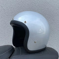 FRP retro-style half motorcycle helmet for electric bike commuting in multiple colour options