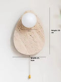 Yellow cave stone marble LED wall lamp for bedroom background decoration with warm light