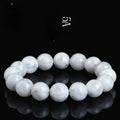 Women's crystal bracelet with geometric natural blizzard snowflake beads and Ruyi design elements