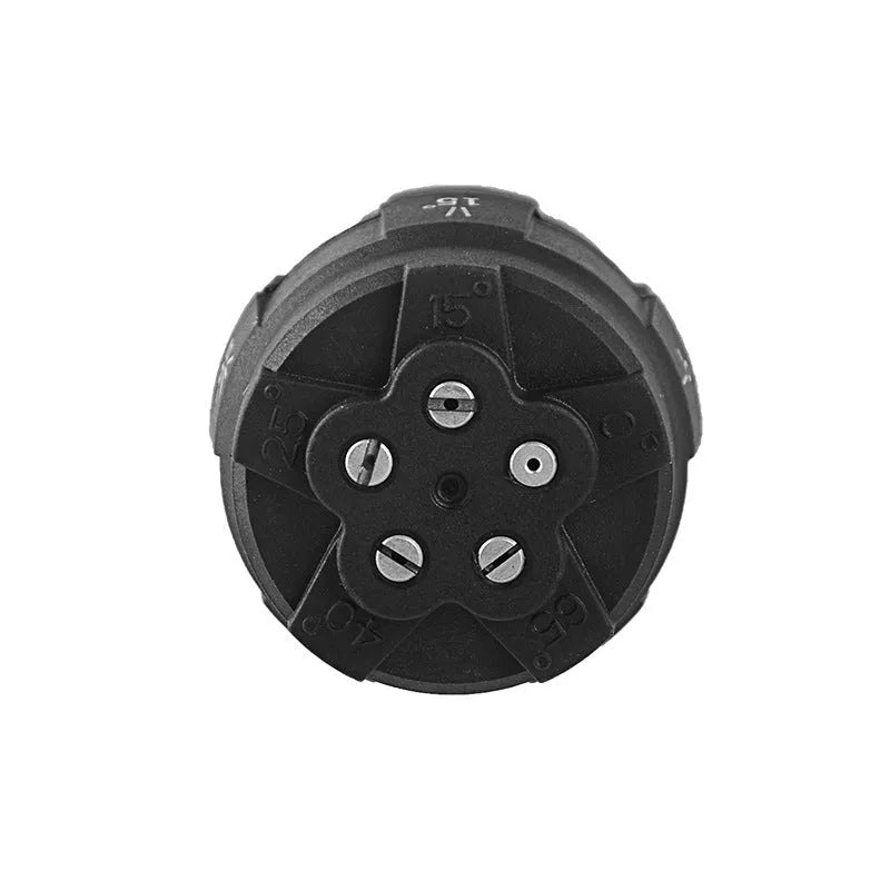 Five-in-one high-pressure water gun spray nozzle with five pattern selector