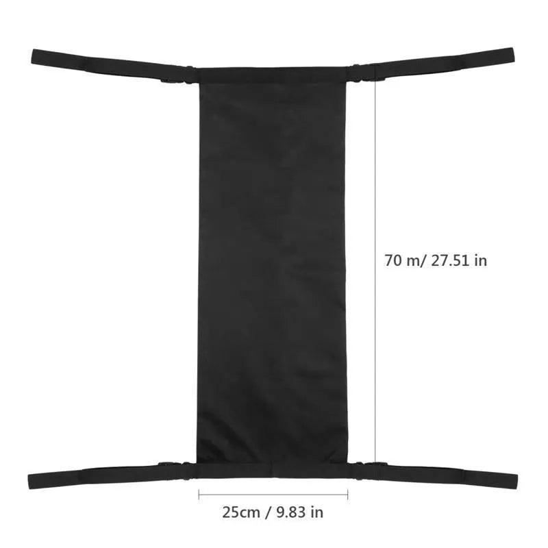 Black cylindrical wheelchair pannier bag made from 600D Oxford cloth for carrying an oxygen cylinder.