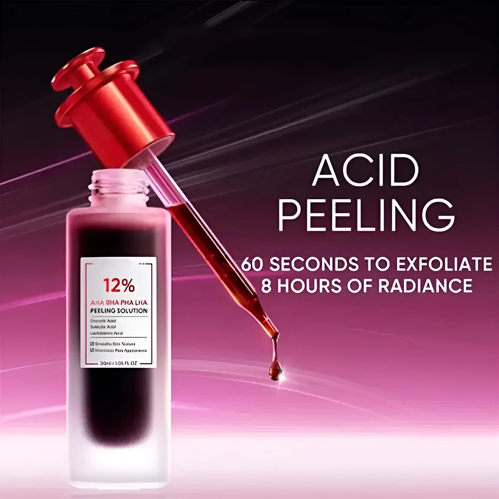 Facial exfoliating care solution essence bottle 30ml or 35ml for skin care