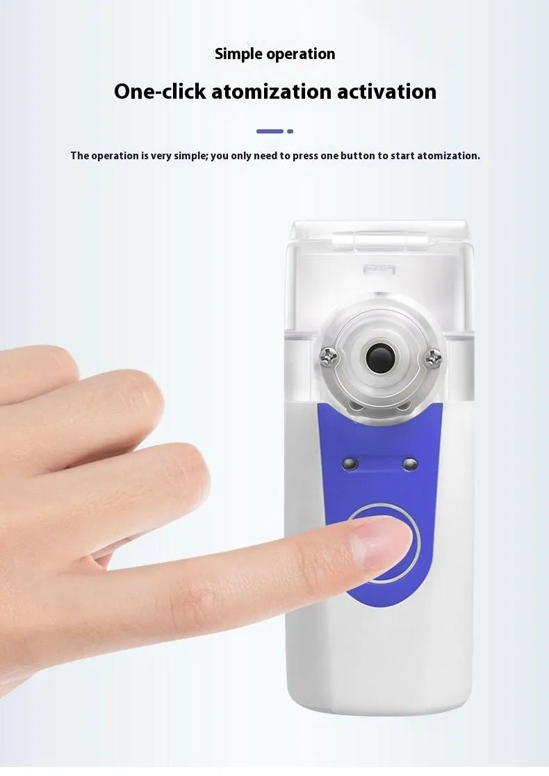 Columnar USB handheld nebuliser spray machine for household respiratory treatment with quiet operation